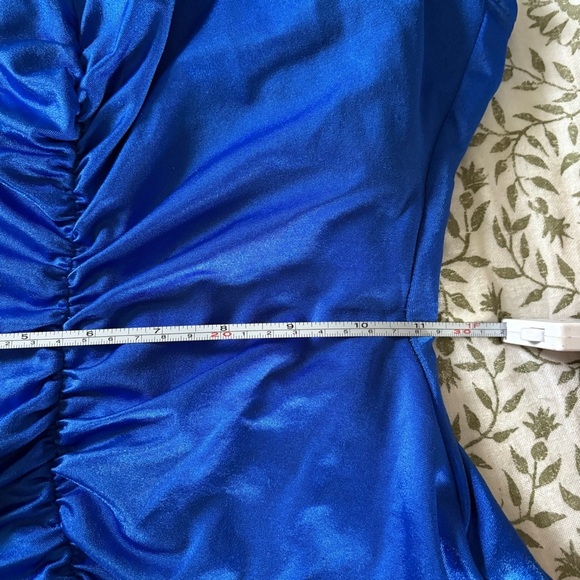 VTG Slim Allure Women’s 14 Blue One Piece Suit Ruched Slimming VTG Silhouette - Picture 9 of 15